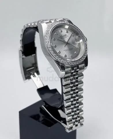 Custom S. Mod 39mm Silver Double Diamond DateJust w/ Double Endlink Jubilee — image 2