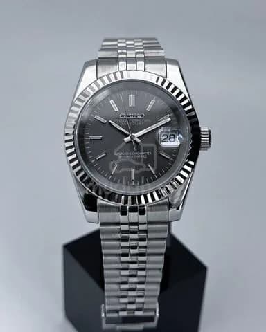 Custom S. Mod 39mm Rhodium Grey Ghost Datejust — image 1