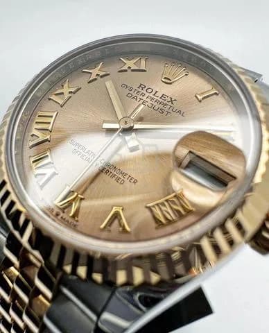31mm 2019 Rolex 2-Tone Rose Gold DateJust 278271 Champagne colour Roman Dial — image 3