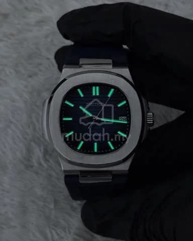 Custom S. Mod 40mm Blue Vignette Nautilus — image 6