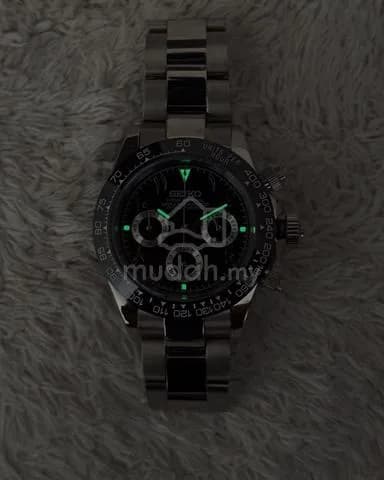 Custom S. Mod 39.5mm Black Arabic Godzilla Daytona — image 6