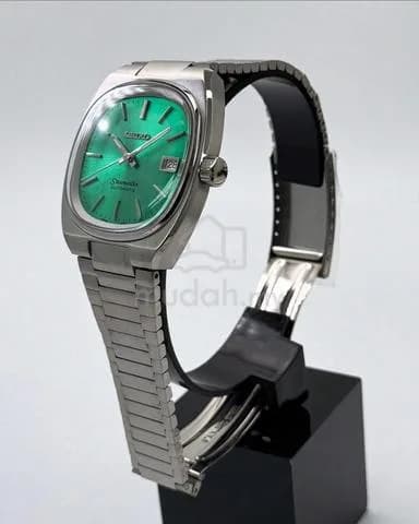 Custom S. Mod 38mm Sunburst Green Seamaster TV — image 4