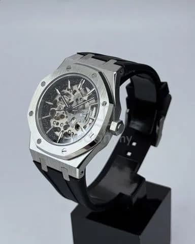 Custom S. Mod 42mm Black Stardust Silver Skeleton AP — image 4