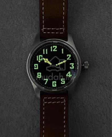 Custom S. Mod 39mm Pilot Flieger On Leather — image 5