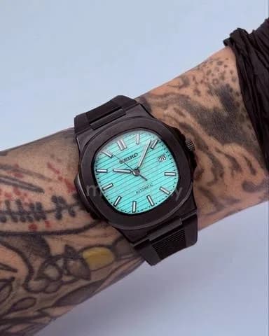 Custom S. Mod 40mm Black Turquoise Blue Green Naut — image 1