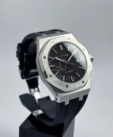 Custom S. Mod 42mm Black Rose Steel AP on rubber — image 4