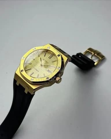 Custom S. Mod Gold AP on black Rubber Strap 41mm — image 2