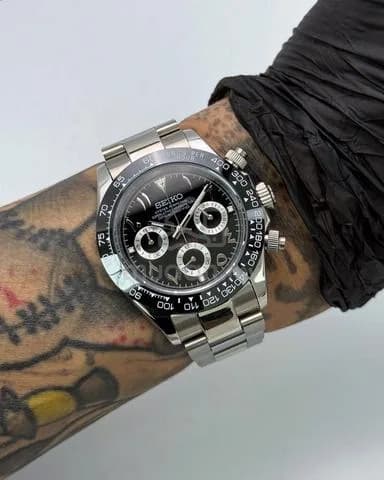 Custom S. Mod 39.5mm Black Arabic Godzilla Daytona — image 1