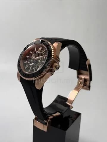 Custom S. Mod 40mm Black Skeleton Rose Gold Yachtmaster Automatic — image 3