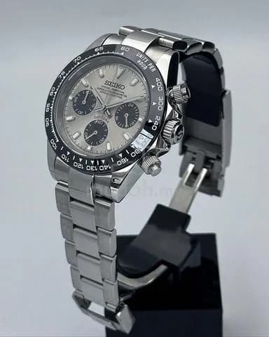 Custom S. Mod 39.5mm Rhodium Grey Daytona Quartz Chronograph — image 4