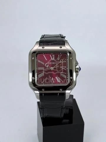 Custom S. Mod 38mm Reverse Red Roman Santos Automatic — image 2