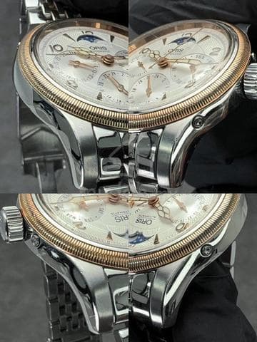 38mm 2010 Oris Atelier Complications Moonphase 2-Tone Coin Edge Bezel ref.7566 cal.581 Automatic Watch Only — image 6