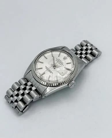 36mm 1983 Rolex DateJust 16014 white Gold Bezel Silver Dial w/ Roman — image 2