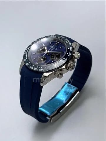 Custom S. Mod 39.5mm Navy Blue SpeedTimer Daytona — image 5