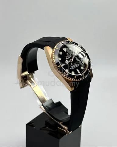 Custom S. Mod 36mm Glossy Black Prospex Rose Gold Yachtmaster — image 5
