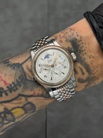 38mm 2010 Oris Atelier Complications Moonphase 2-Tone Coin Edge Bezel ref.7566 cal.581 Automatic Watch Only — image 1