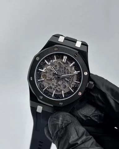 Custom S. Mod 42mm Silver Skeleton Black — image 4
