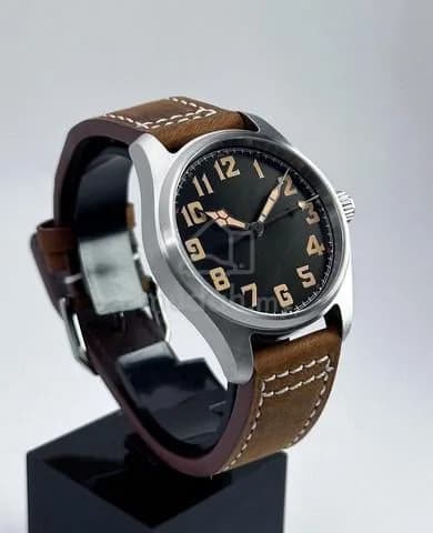 Custom S. Mod 39mm Pilot Flieger On Leather — image 3