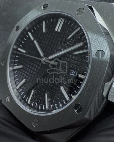 Custom S. Mod 42mm Black No Logo AP Royal Oak — image 5