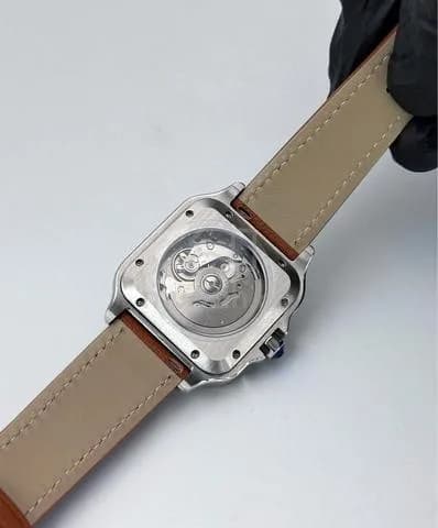 Custom S. Mod 38mm White Santos on Leather Strap — image 6
