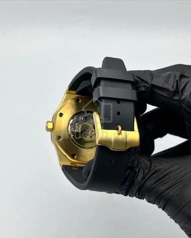 Custom S. Mod Gold AP on black Rubber Strap 41mm — image 6