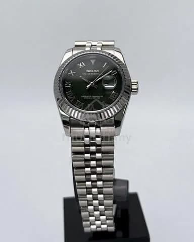 Custom S. Mod 31mm Dark Green Roman DateJust — image 4