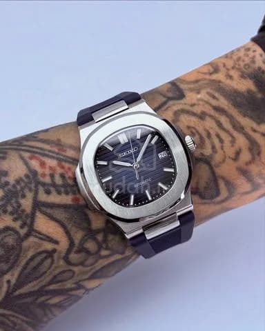 Custom S. Mod 40mm Blue Vignette Nautilus — image 1