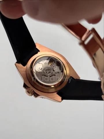 Custom S. Mod 40mm Black Skeleton Rose Gold Yachtmaster Automatic — image 5