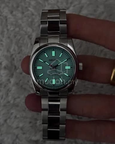 Custom S. Mod 36mm Turquoise Green Oyster — image 6