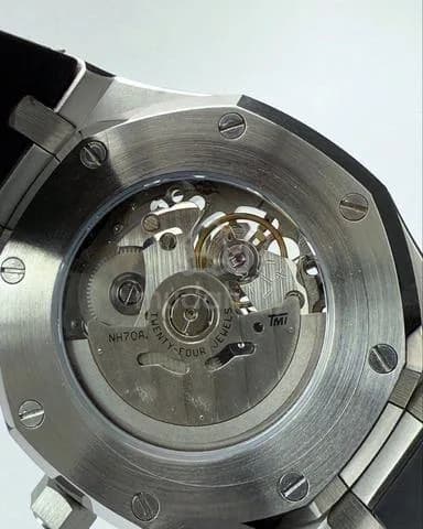 Custom S. Mod 42mm Black Stardust Silver Skeleton AP — image 5