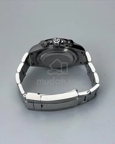 Custom S. Mod 39.5mm Rhodium Grey Daytona Quartz Chronograph — image 5