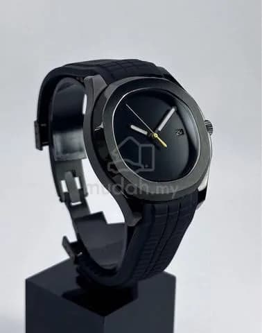 Custom S. Mod 42mm Full Black Aquanaut w/ Yellow Seconds & Date — image 2
