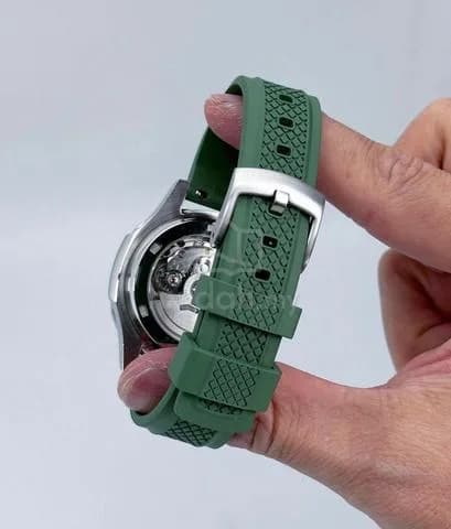 Custom S. Mod 42mm Green Nautilus Datejust on rubber strap — image 6