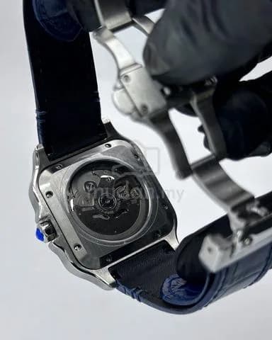 Custom S. Mod 38mm White Guilloche Santos — image 6