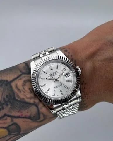 Custom S. Mod Silver Datejust 39mm — image 1