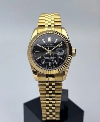 Custom S. Mod 31mm Black Gold DateJust — image 4