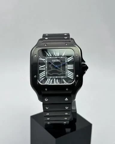 Custom S. Mod 38mm Black Roman Santos — image 2