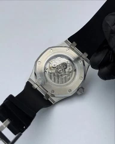 Custom S. Mod 42mm Black Stardust Silver Skeleton AP — image 6
