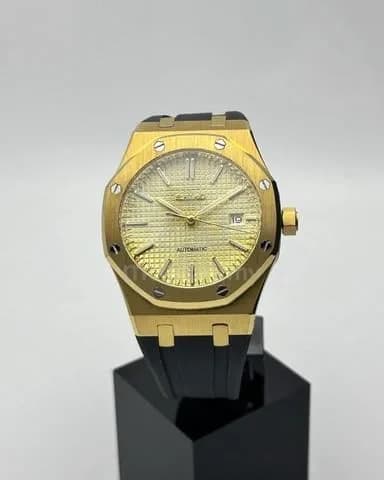 Custom S. Mod Gold AP on black Rubber Strap 41mm — image 4