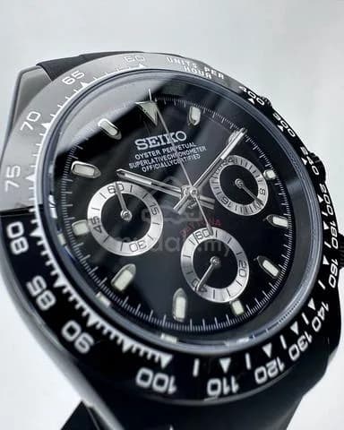 Custom S. Mod 39.5mm Black On Black Daytona Quartz Chronograph — image 3