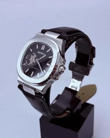 Custom S. Mod 40mm Black Open Heart Silver Naut — image 4
