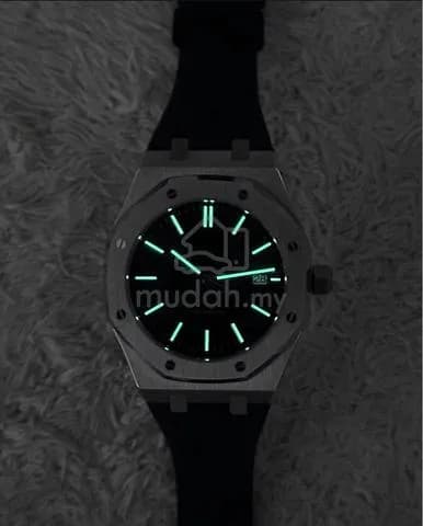 Custom S. Mod 42mm Black Rose Steel AP on rubber — image 6