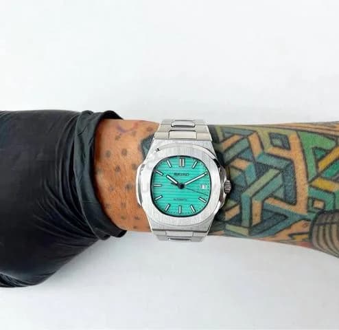 Custom S. Mod 40mm Turquoise Green Naut — image 1