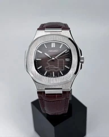 Custom S. Mod 40mm Coffee Brown Vignette Naut — image 4