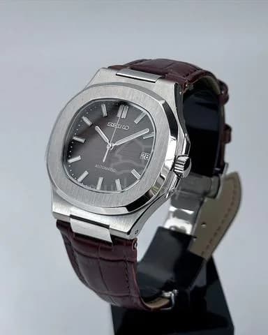 Custom S. Mod 40mm Coffee Brown Vignette Naut — image 3