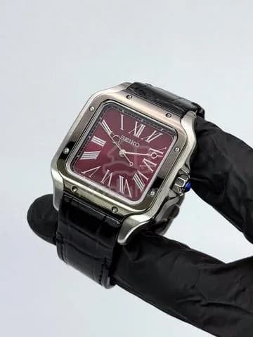 Custom S. Mod 38mm Reverse Red Roman Santos Automatic — image 6