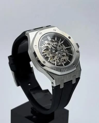 Custom S. Mod 42mm Black Stardust Silver Skeleton AP — image 2