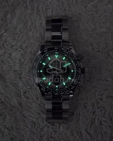 Custom S. Mod 39.5mm Rhodium Grey Daytona Quartz Chronograph — image 6