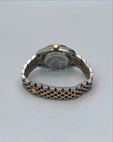 Custom S. Mod 31mm 2-Tone Silver Rose Gold White Pearl Double Diamond Datejust — image 6
