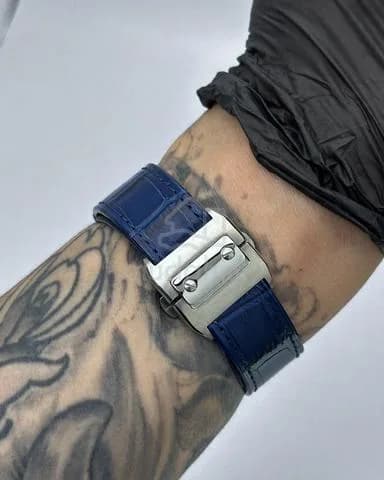 Custom S. Mod 38mm White Guilloche Santos — image 2
